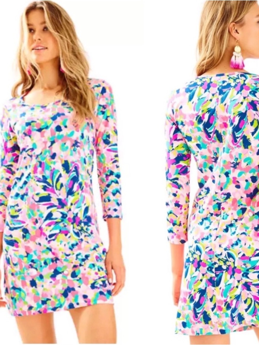 Lilly Pulitzer Beacon Shirt Dress Pina Colada Club NWOT